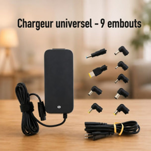 Chargeur ordinateur portable ESSENTIELB PC 65W universel + 9 embouts