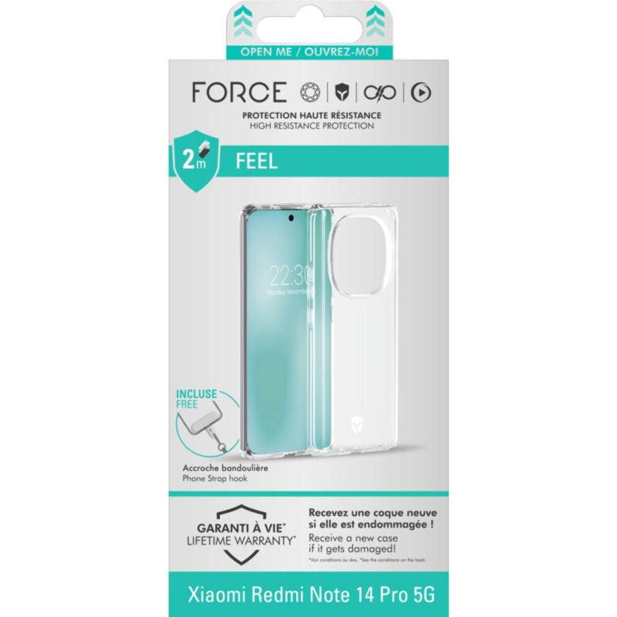 Coque FORCE CASE Redmi Note 14 Pro 5G Transparente