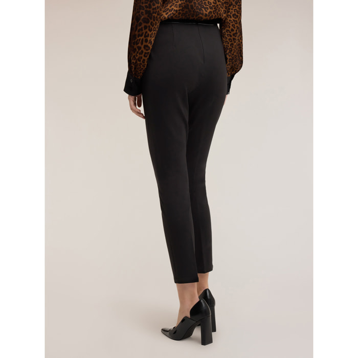 Motivi - Pantaloni skinny motivo bottoni - Nero