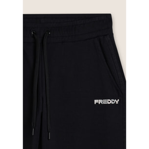 Pantaloni comfort con gamba dritta e stampa laterale