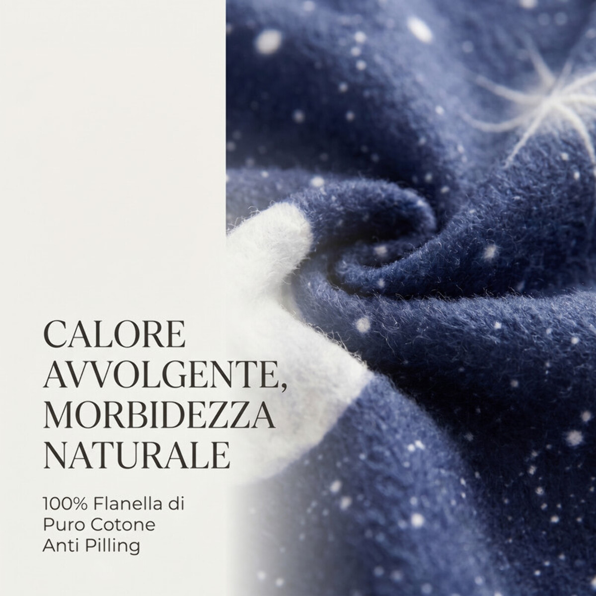 Set Lenzuola Matrimoniale in Flanella, Tessuto in Cotone anti Pilling, Lenzuolo Sotto con Angoli + Lenzuolo Sopra + 2 Federe, Morbido, Confortevole
