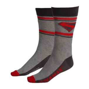Calcetines Superman - Color Gris - Talla 38-45