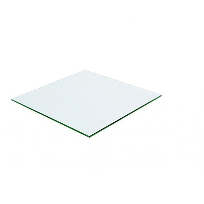 Plateau carré L80cm en verre trempé transparent - dessus de table résistant - PLATEAU