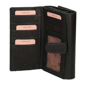 Portafoglio da donna In Vera pelle Made in Italy 17x10x4 cm