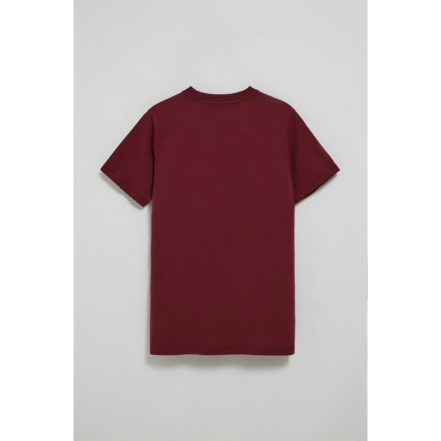 Camiseta granate con cuello redondo y bordado Rigby Go