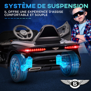 Véhicule électrique enfant Bentley Bacalar 2 moteurs 2 x 25 W télécommande effets sonores et lumineux noir