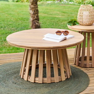 Table d appoint de jardin ronde "Osuna" 80 x 80cm en acacia