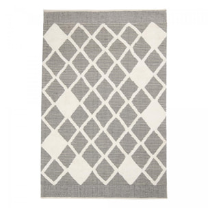 Tapis kilim fait main en coton motif faux uni KEDE