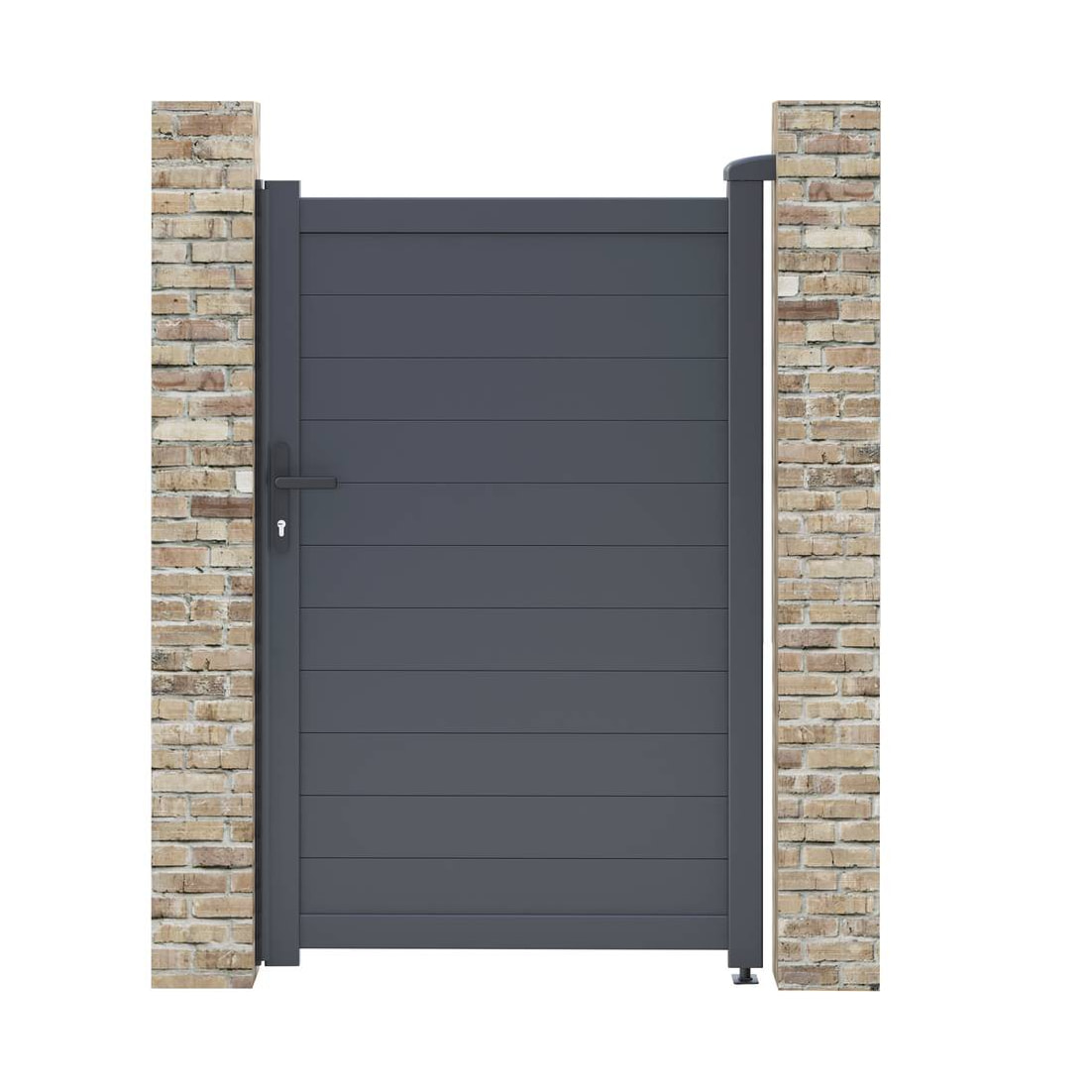 Portillon aluminium "Marc" - 101.2 x 155.9 cm - Gris