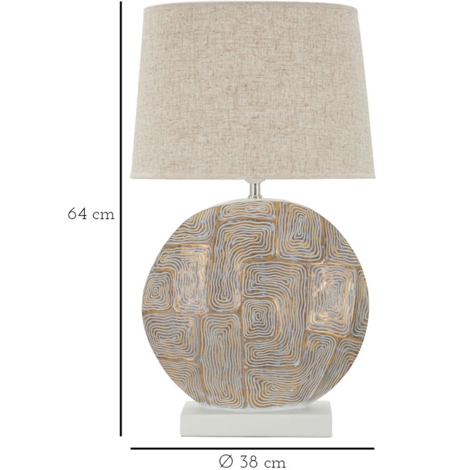 LAMPADA DA TAVOLO RESINA ECLIPS CM Ø 38X64