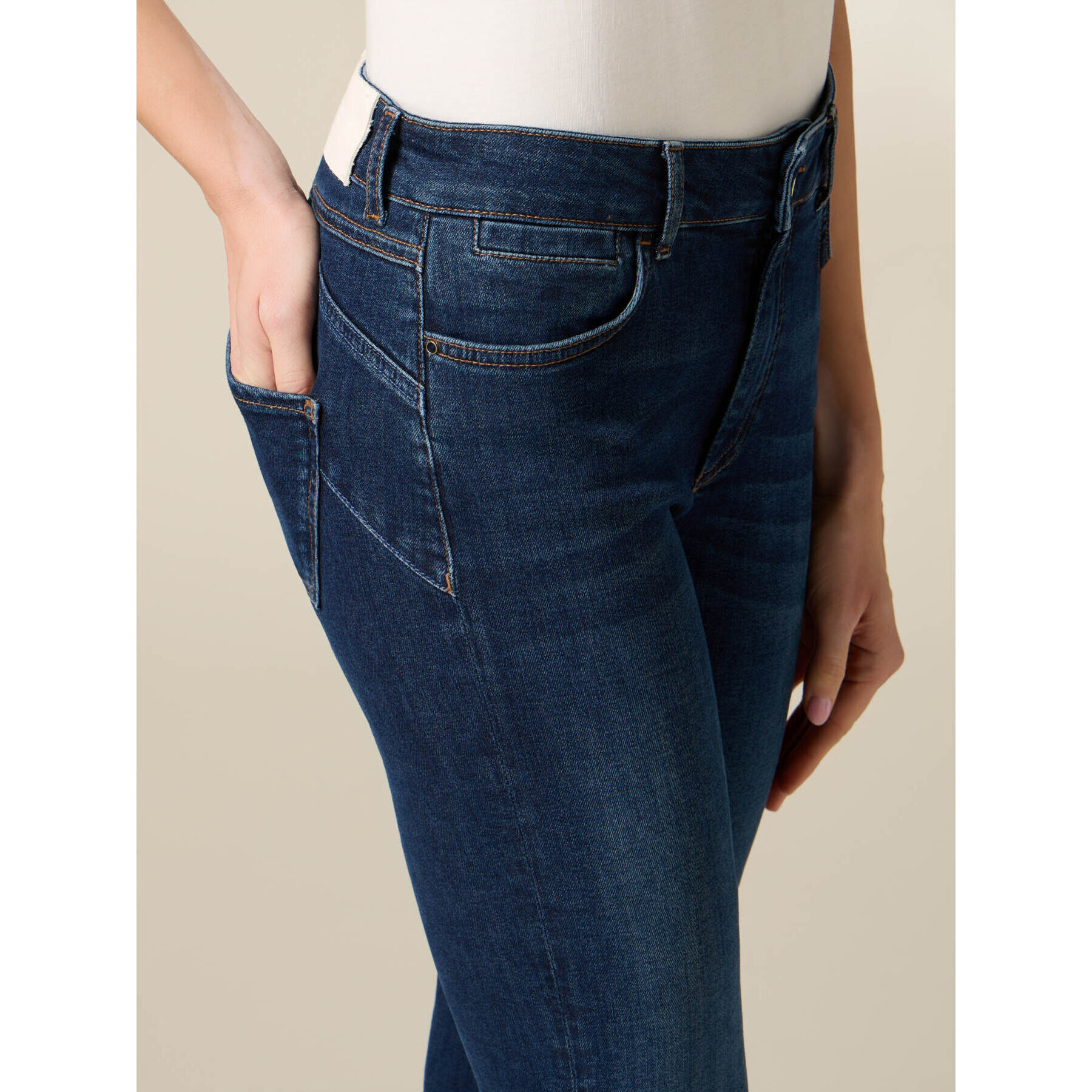 Oltre - Jeans recortados - Azul