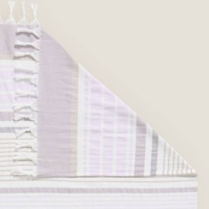 Toalla pareo algodón rayas Jorixi color lila