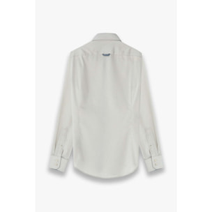 Camicia Uomo 2 Bottoni Button Down Slim Satin Unito Grigio