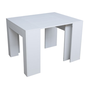 Console extensible 90x49/307 cm Extra Frêne Blanc rallonges internes