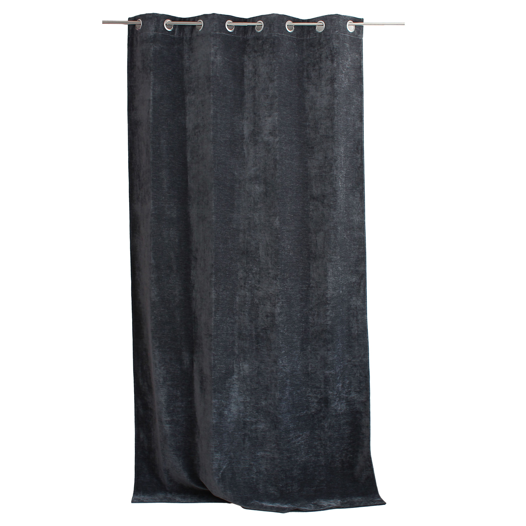 Rideau thermique en velours doublé polaire - Gris Foncé