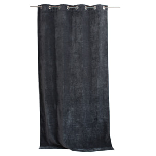 Rideau thermique en velours doublé polaire - Gris Foncé