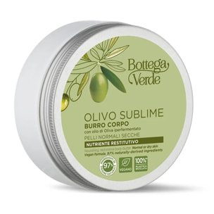 Olivo Sublime - Burro corpo - nutriente restitutivo - con olio di Oliva iperfermentato - pelli normali secche