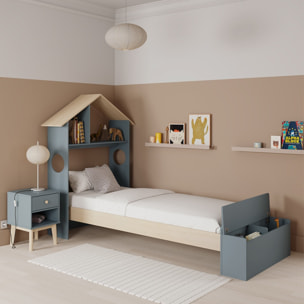 Lit enfant cabane et coffre de rangement - ANATOLE