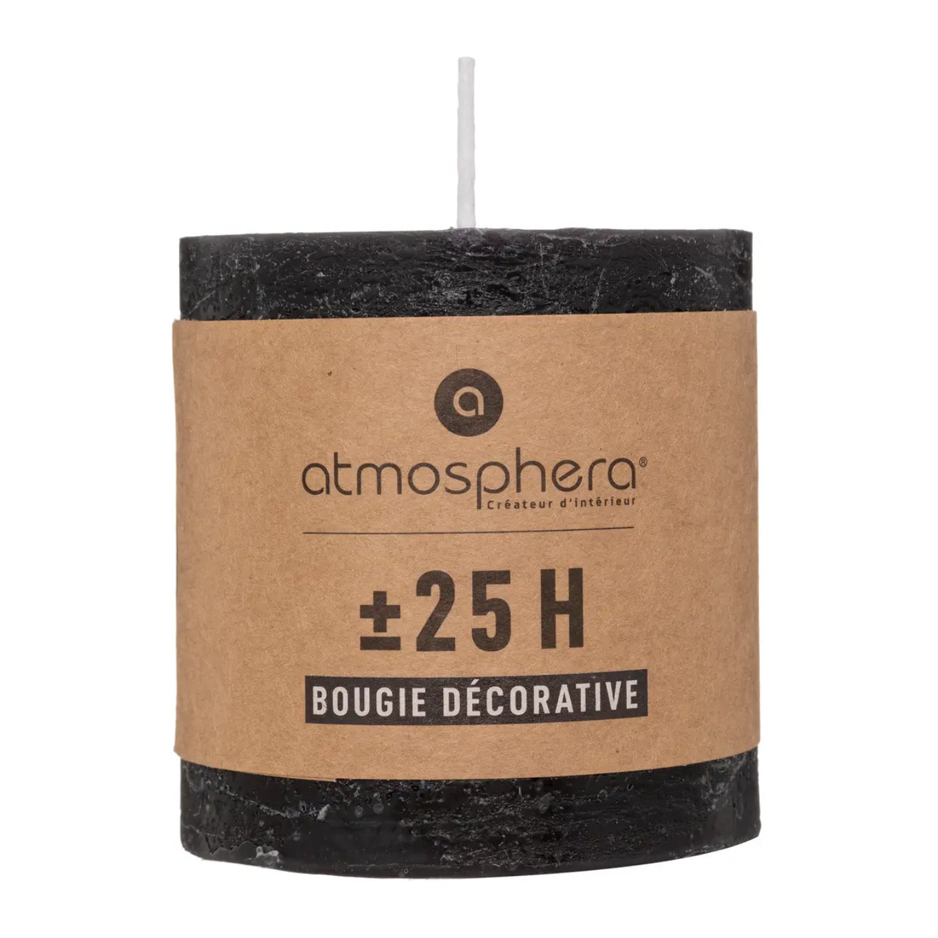 Bougie rustique noir 220g