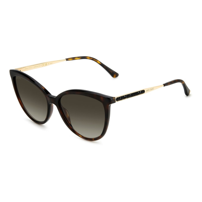 Jimmy Choo - lunettes de soleil - havane - indice solaire: cat. 3