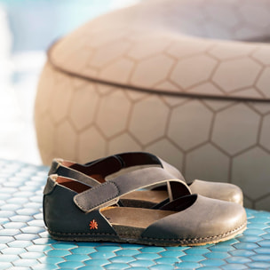 Sandalias 0384 ROMA BLACK/ CRETA color Black