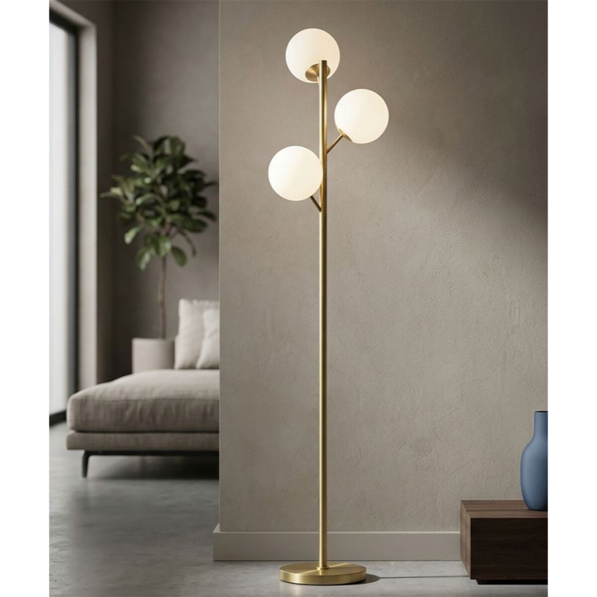 LAMPADA DA TERRA GLAMY 3 LUCI CM Ø 36x190
