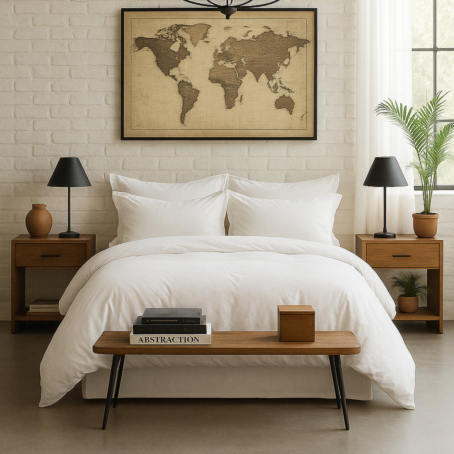 Drap housse - bonnet 30cm 100% percale de coton lavé blanc nuage