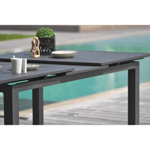 ALU-MIAMI - Ensemble repas de jardin 8 places en aluminium