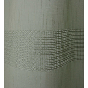 Voilage bohème à bandes ajourées - Sauge