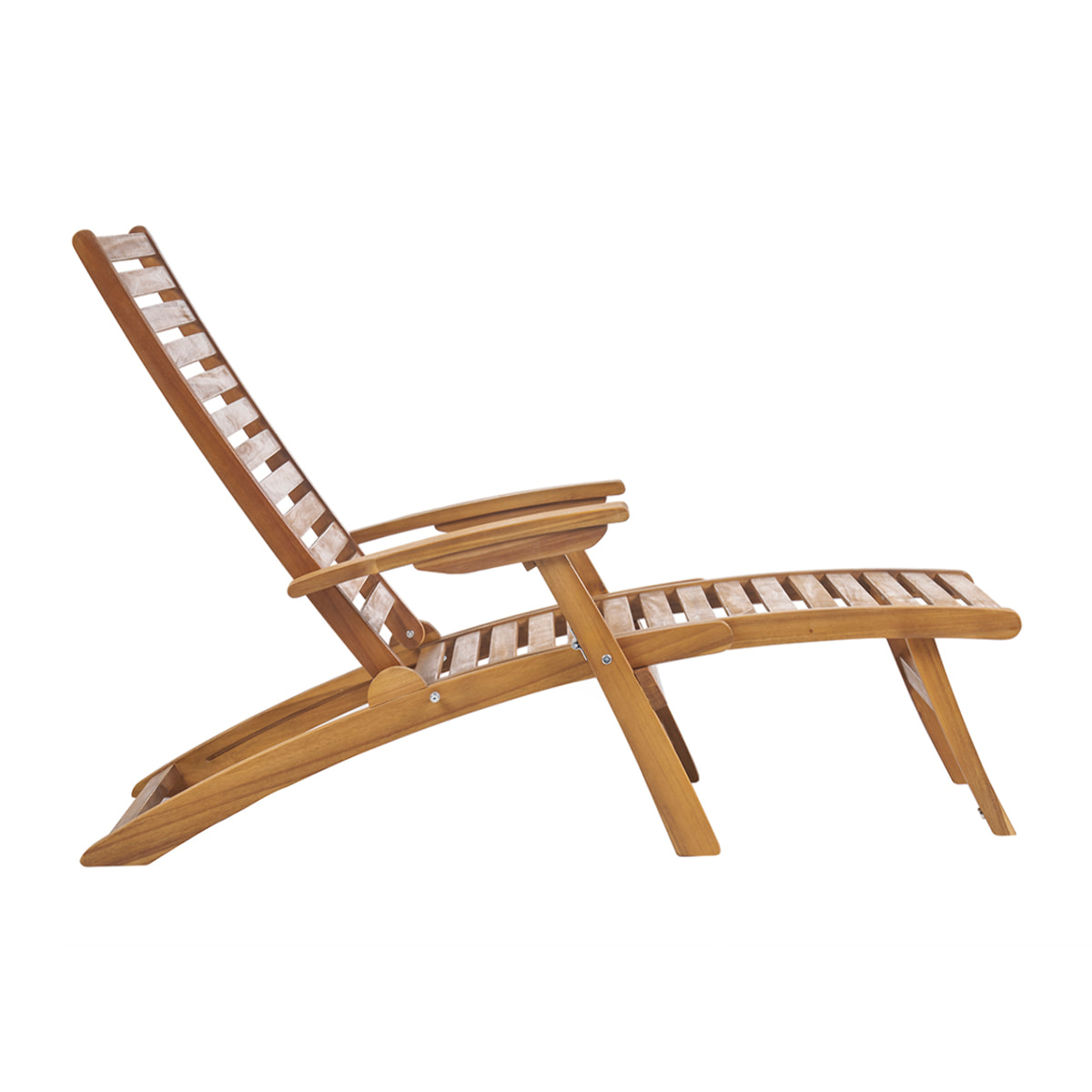 Bain de soleil inclinable 3 positions en bois massif RIO