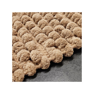 Tapis de salle de bain rectangulaire 40 x 60 cm avec pompons - 6 coloris - POP