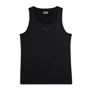 Canotta sportiva in tessuto traspirante con logo glitter