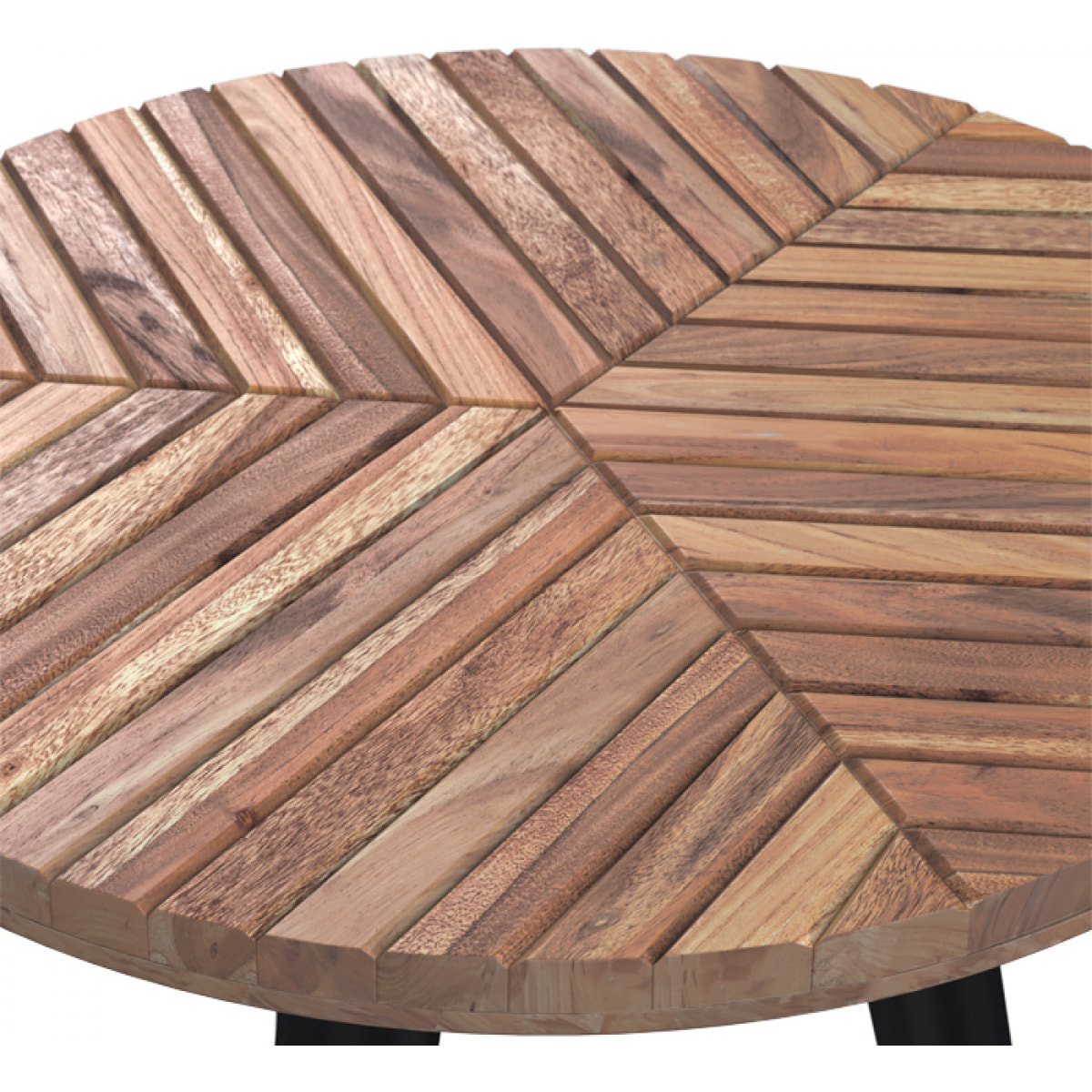Table basse ronde en bois d'acacia D40 cm - Ella