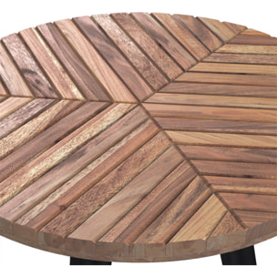Table basse ronde en bois d'acacia D40 cm - Ella