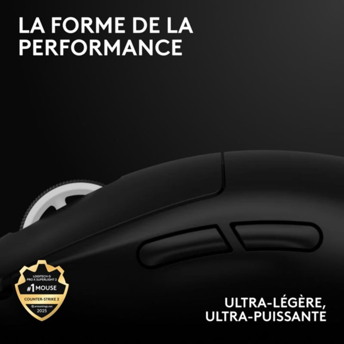 Souris Gamer Sans Fil LOGITECH G PRO X SUPERLIGHT 2 LIGHTSPEED Noir