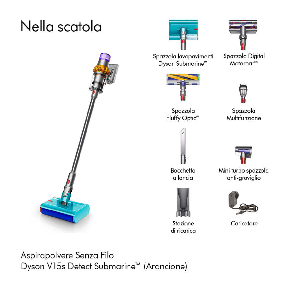 Aspirapolvere e lavapavimenti Dyson V15s Detect Submarine™ | Nuovo