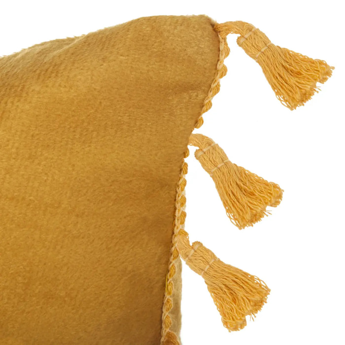 Coussin velours "Spirit" - velours - jaune ocre - 30x50 cm