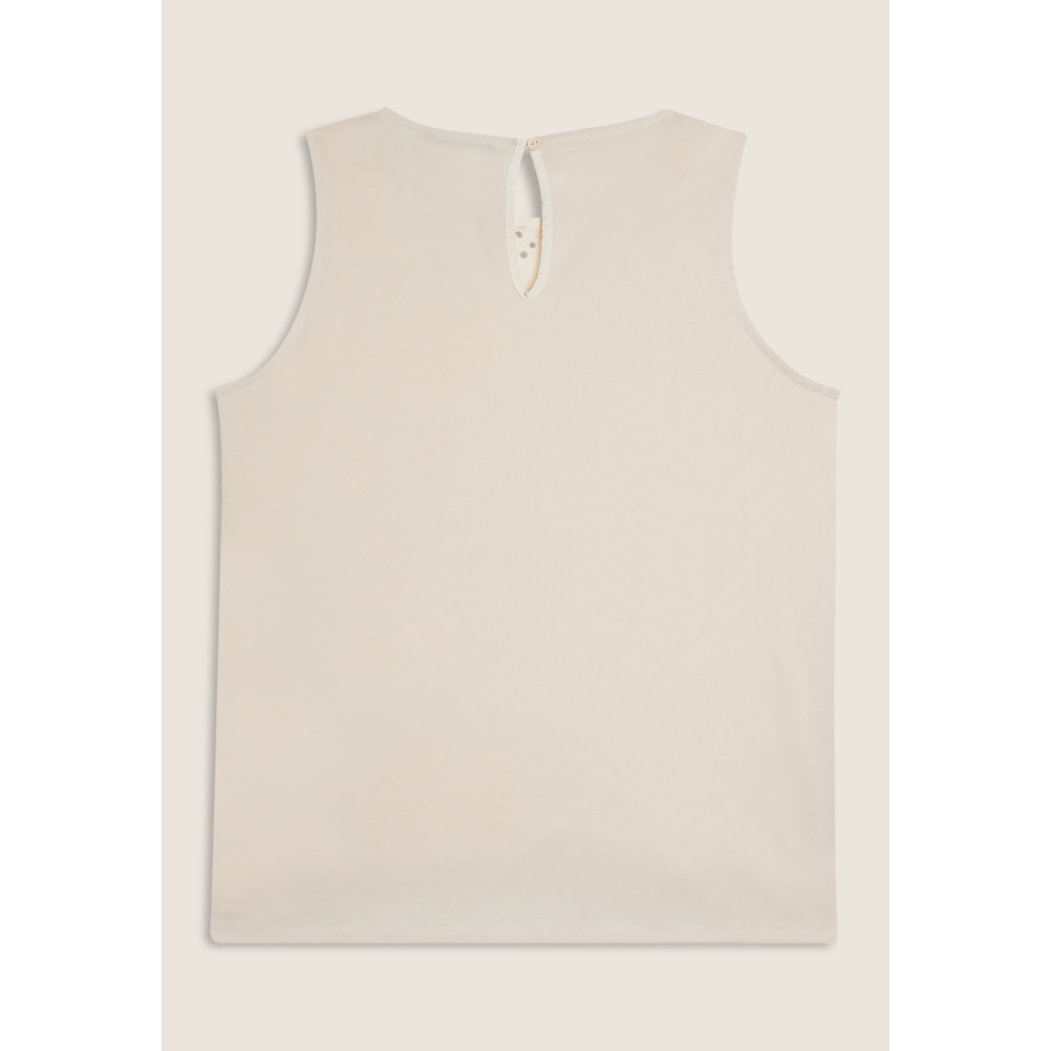 Canotta con fondo svasato e fronte Sangallo