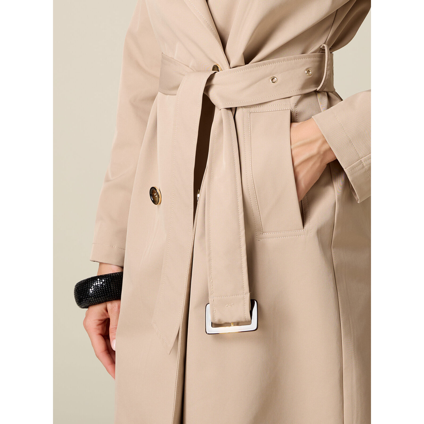 Oltre - Trench doppiopetto con cintura - Beige