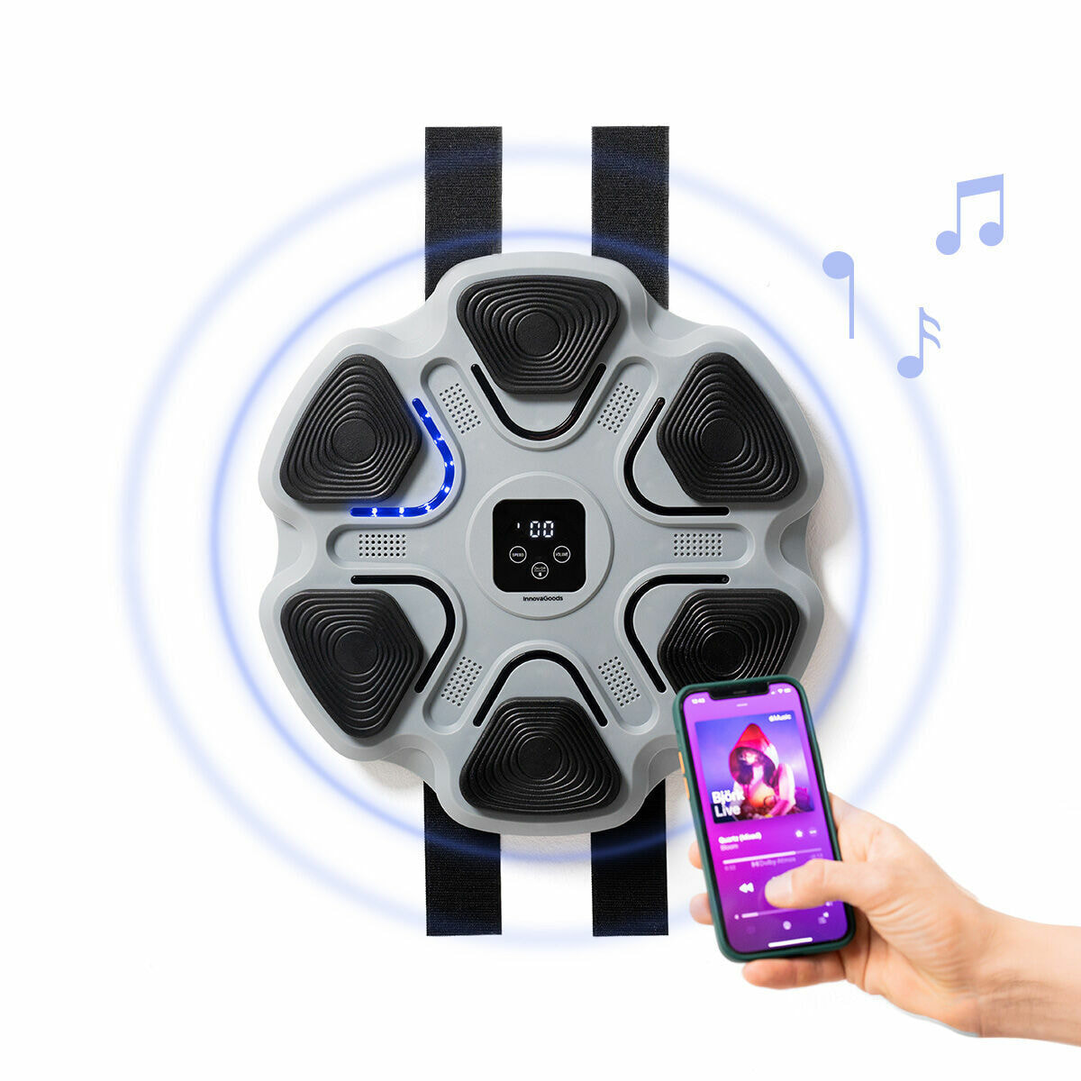 Machine de Boxe Musicale Rechargeable Beatfist InnovaGoods