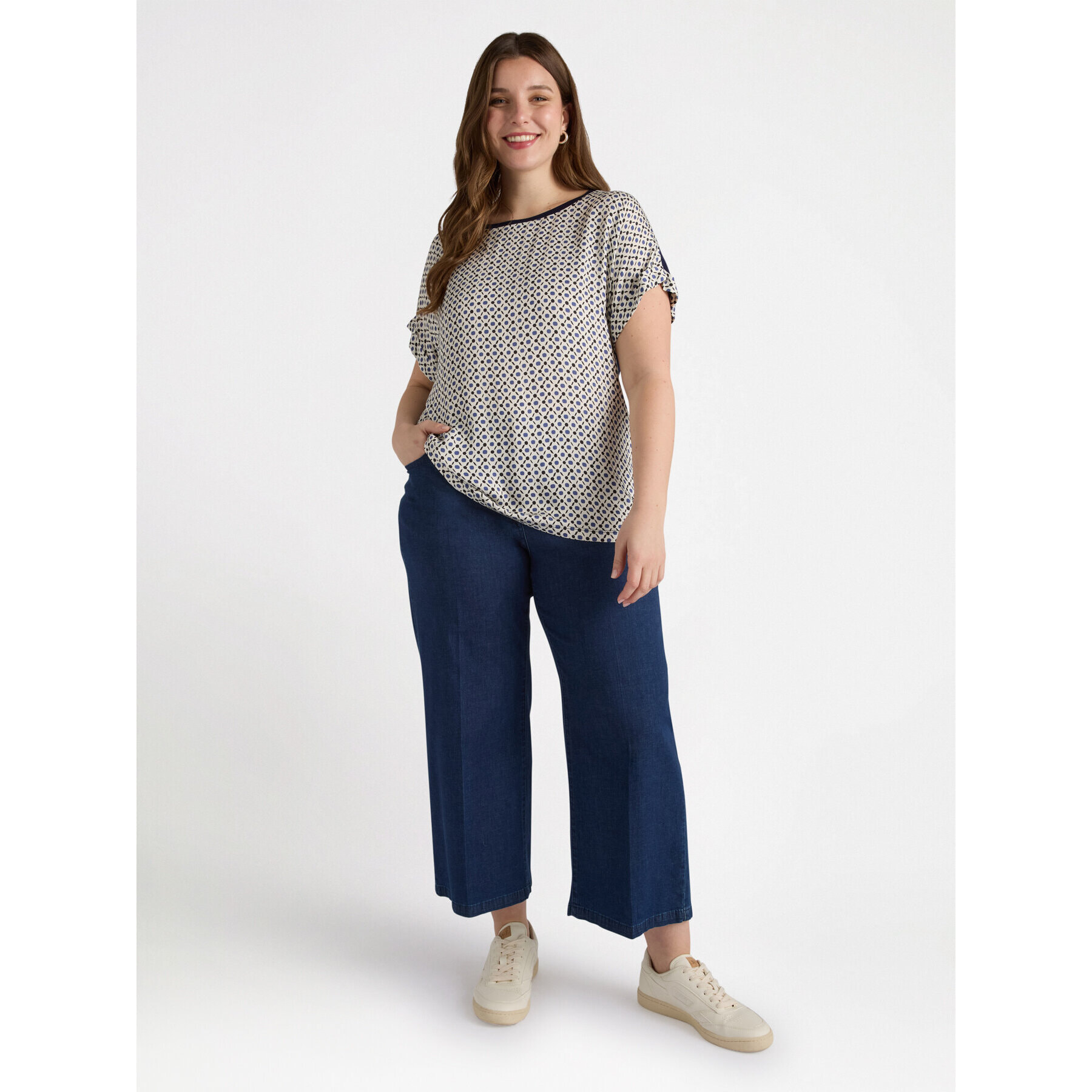 Fiorella Rubino - Blusa con estampado - Azul