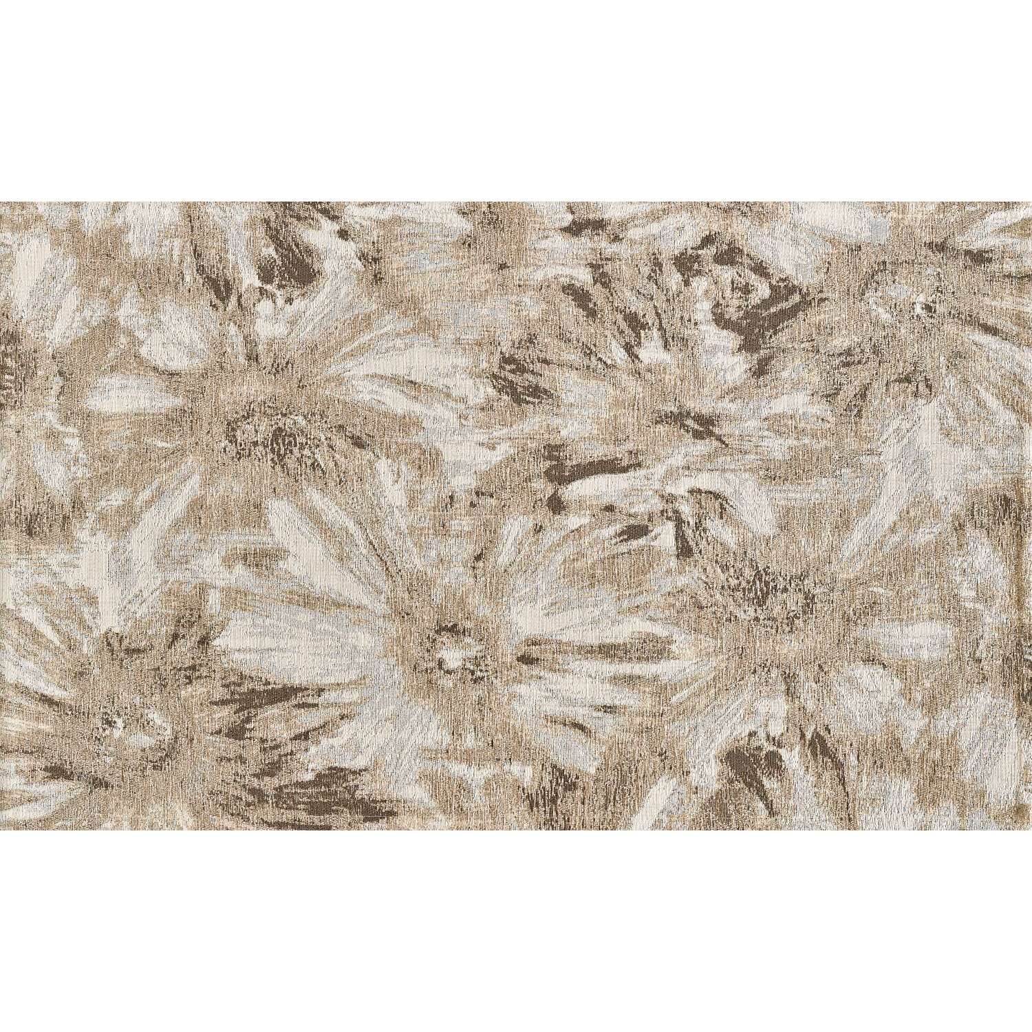 Tappeto Lavabile Disegno Floreale Tortora