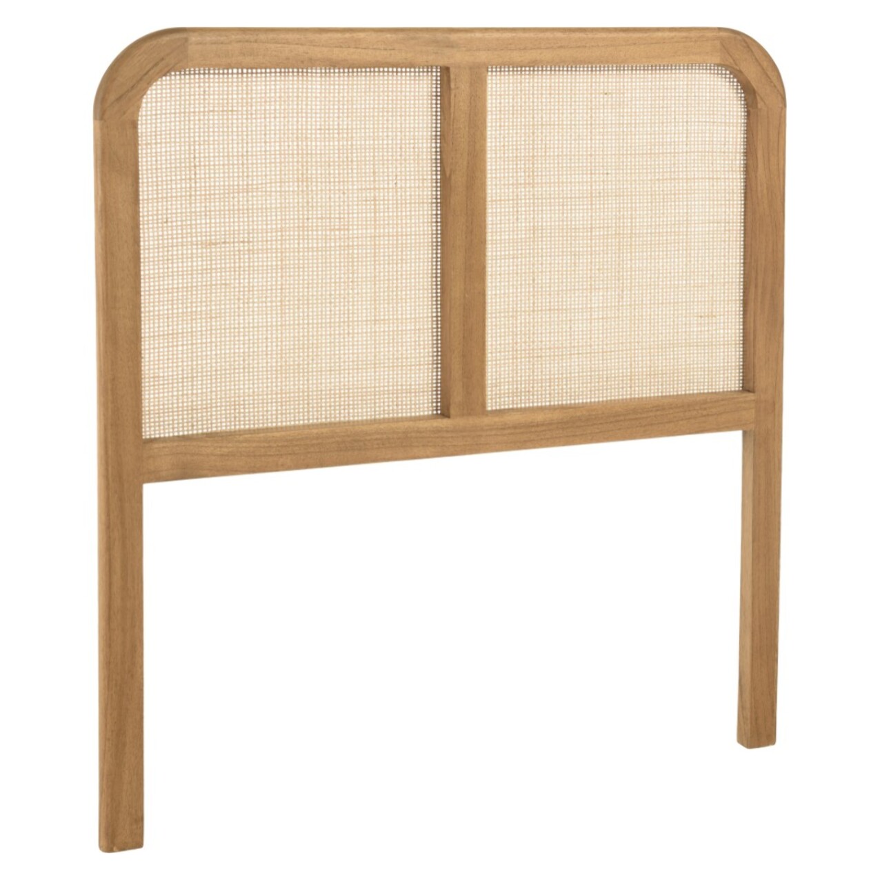 AMY - Tête de lit en bois de mindi et rotin naturel pour lits 80/90cm AMY