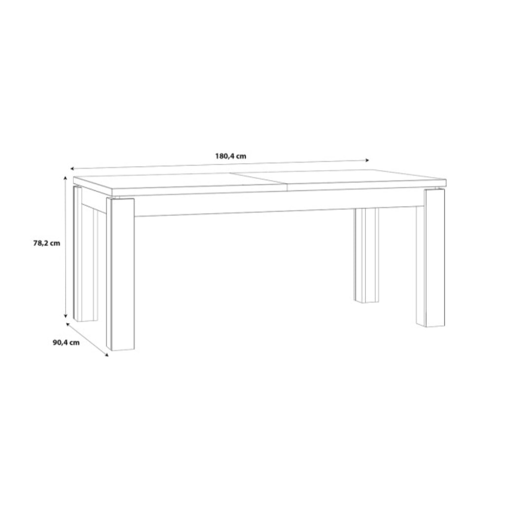 Table extensible 180/226cm en bois effet chêne & noir - FACTORY