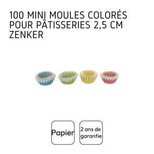 Lot de 100 barquettes alimentaires en papier 2,5 cm Zenker Smart pastry