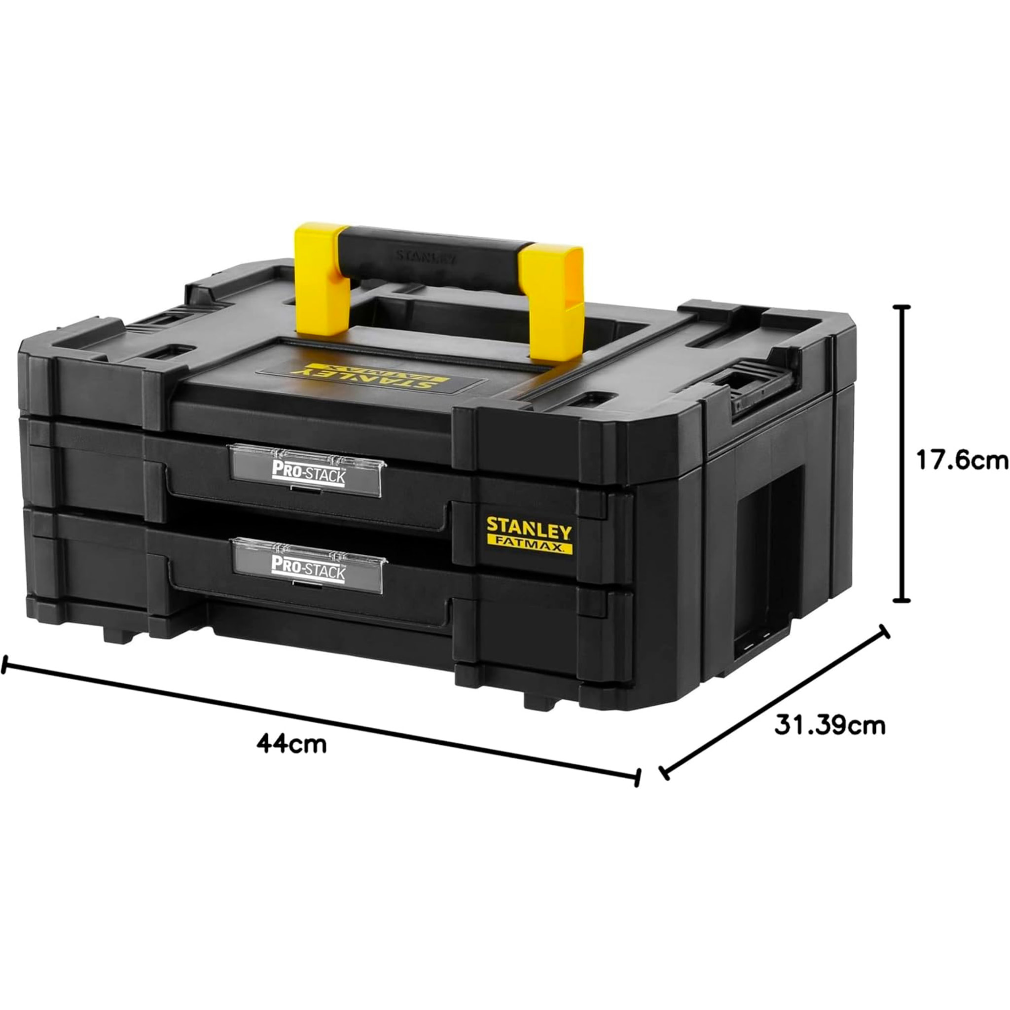 Mallette 2 Tiroirs Tstak/PRO-STACK Gamme FatMax - 8L