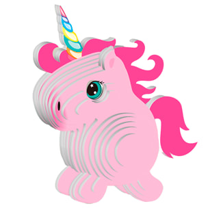 Puzzle 3D in cartone con rilievo. Design di Unicorno.