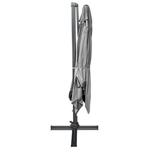 Parasol déporté MOLOKAI carré avec housse -