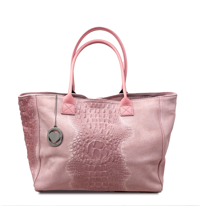 Chicca Borse - Borsa a Spalla Donna in Vera Pelle - Colore Cocco Rosa