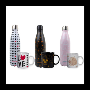 Coffret bouteille isotherme et mug, Love